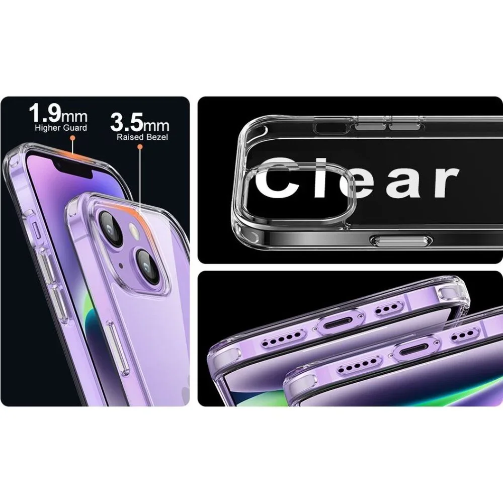case for IPhone 14 Max 15' Military Drop Protection Scratch-Resistant Slim clear